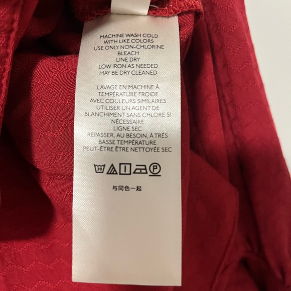 Free People Erin's Jacquard Oversize Button Front Top Stolen Kiss - Picture 10 of 10